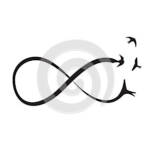 Print Infinity freedom symbol vector illustration