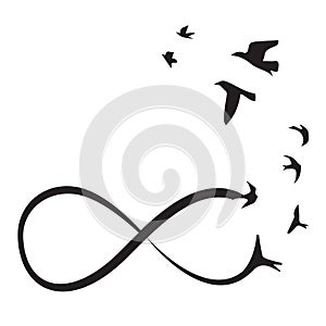 Print Infinity freedom symbol vector illustration art