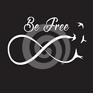 Print Infinity freedom symbol vector illustration new