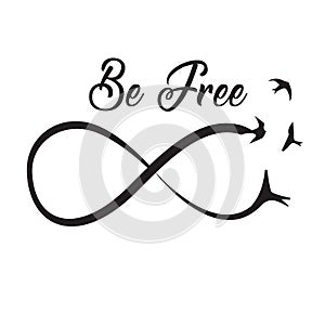 Print Infinity freedom symbol vector illustration new art