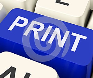 Print Key Shows Printer Printing Or Printout