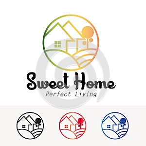 Print logo Sweet Home Perfect living