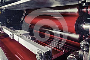 Print machine, red magenda color drum