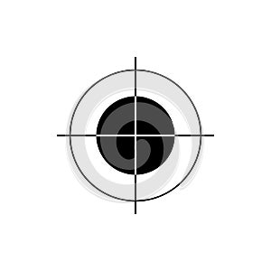 Print marker or Crosshair sign icon. Target aim symbol. Vector Black flat icons on white background