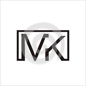 Print MK logo design for your brand, name and identity