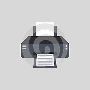 Modern printer vector illustration. Flat printer for web page design.