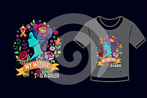 Print Mothers Day Typography t-shirt design vector illustration.