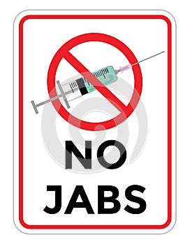 no jabs sign