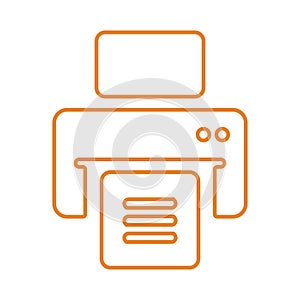 Print out, print files, printer, printing, publish document line icon, outline vector