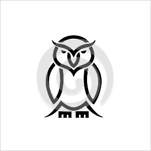 Print owl logo design for your identity