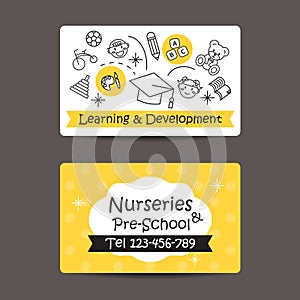Print preview Business Card, Nursery And preschool photo