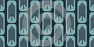 Abstract Christmas Tree Pattern with Rectangles on Dark Background