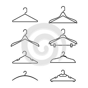 Set of vector illustration hanger photo