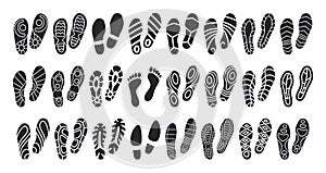 Print of shoe vector black set icon.Vector illustration print of sole shoe on white background . Isolated set icon