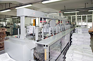 Print shop (press printing) - Finishing line