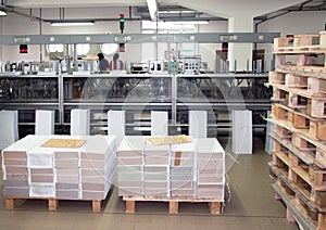 Print shop (press printing) - Finishing line