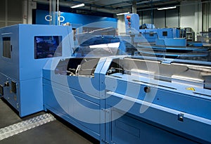 Print shop (press printing) - Finishing line