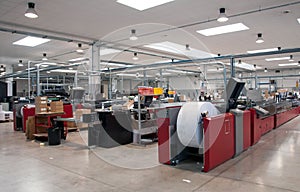 Print shop (press printing) - Finishing line