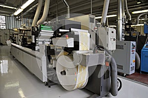 Print shop: UV flexo press printing