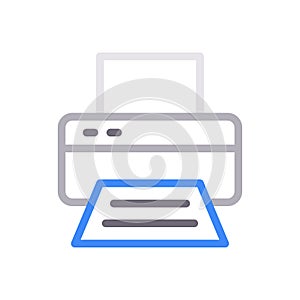 print vector flat color icon