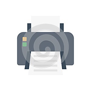 Print vector flat color icon