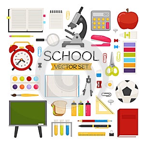 Vector set back to school.