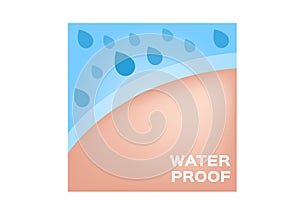 Water resistant and water proof logo , icon and vector