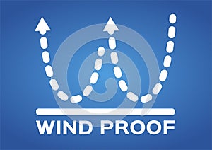 Wind proof and resistant icon vector