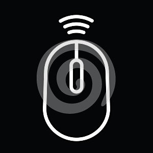 wireless or cordless computer mouse icon