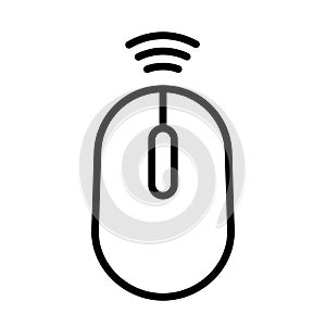 wireless or cordless computer mouse icon