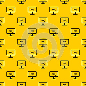 Print word on a computer monitor pattern vector