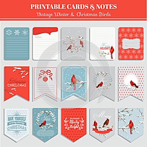 Printable Cards, Tags and Labels - Christmas Theme