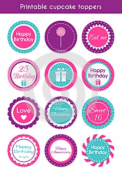 Printable cupcake toppers