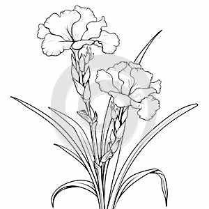 Printable Gladiolus Coloring Page For Kids