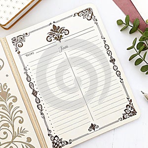 Printable journal embellishment isolated on white background