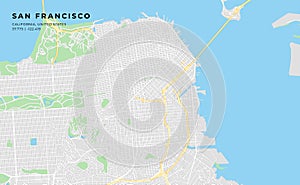 Printable street map of San Francisco, California