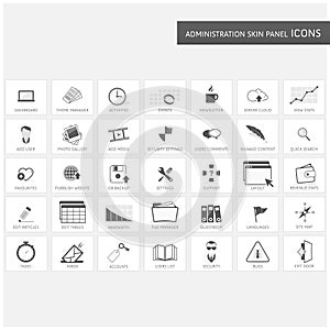 PrintAdministration skin panel icons set