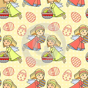 PrintEaster. Holiday colorful background. Vector seamless pattern. photo