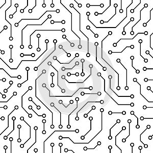 Circuit board black and white