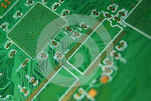 Printed circuit board electronic closeup background