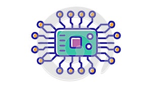 Printed Circuit Board Electronic Component Digital Technology Vector, vector design Generative AI