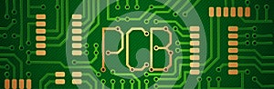 Printed circuit Board. inscription pcb