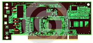 Printed circuit board, lighted for an inspection