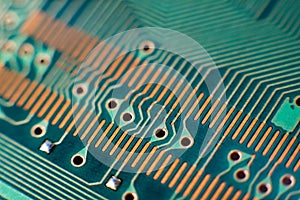 Printed circuit board, macro photo