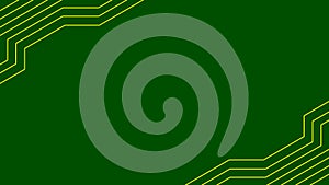 Printed circuit board. microcircuit green with copper tracks