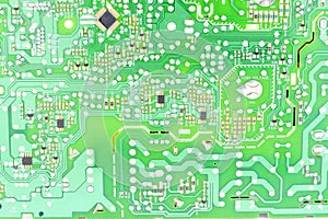 Printed circuit Board with mounted mounting, radio components