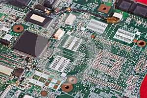 Printed circuit board, PCB close-up