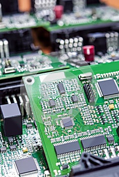 Printed Circuit Boards Placed Bulk with One Another in Laboratory