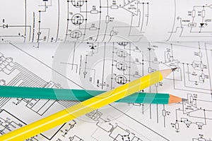 Printed drawings of electrical circ