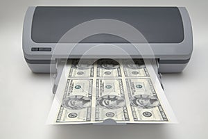 Printer with 1000000 dollar bills